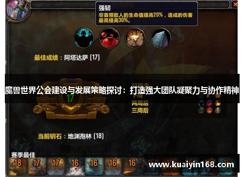 魔兽世界公会建设与发展策略探讨：打造强大团队凝聚力与协作精神